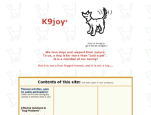 Tablet Screenshot of k9joy.com